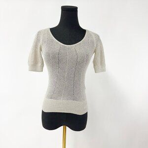 ARMANI EXCHANGE SMALL SHEER KNIT TOP T SHIRT